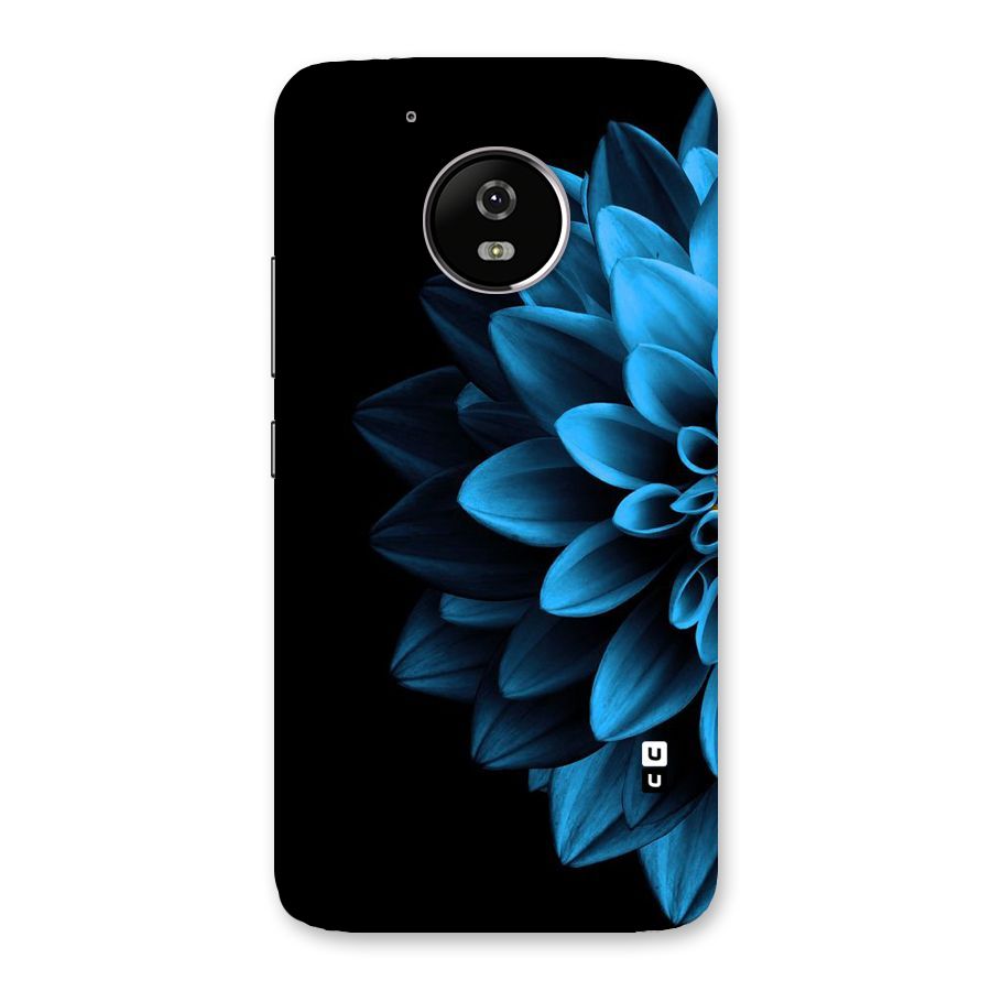 Half Blue Flower Back Case for Moto G5