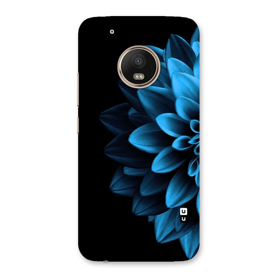 Half Blue Flower Back Case for Moto G5 Plus