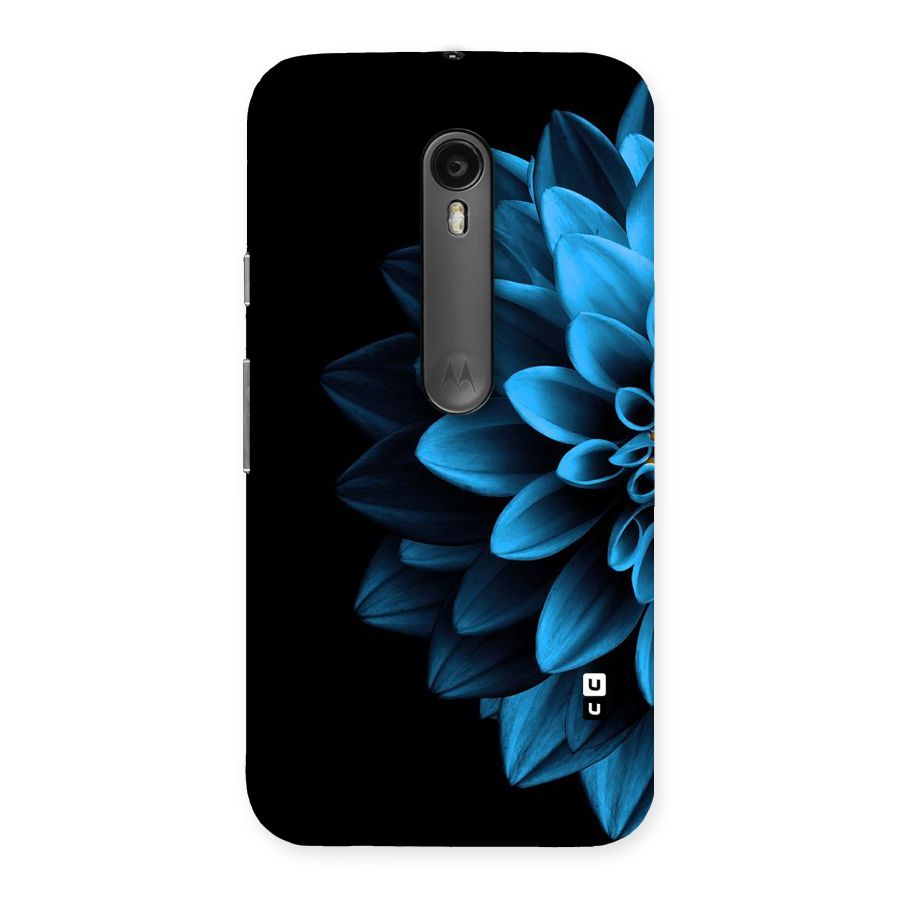 Half Blue Flower Back Case for Moto G Turbo