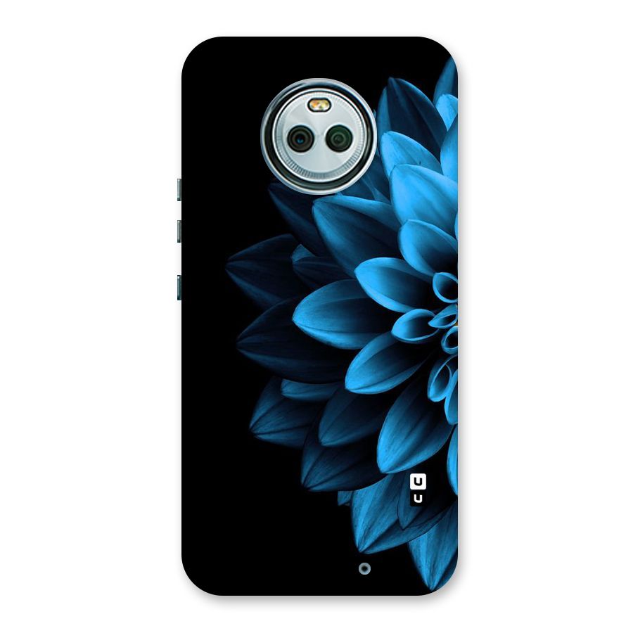 Half Blue Flower Back Case for Moto X4