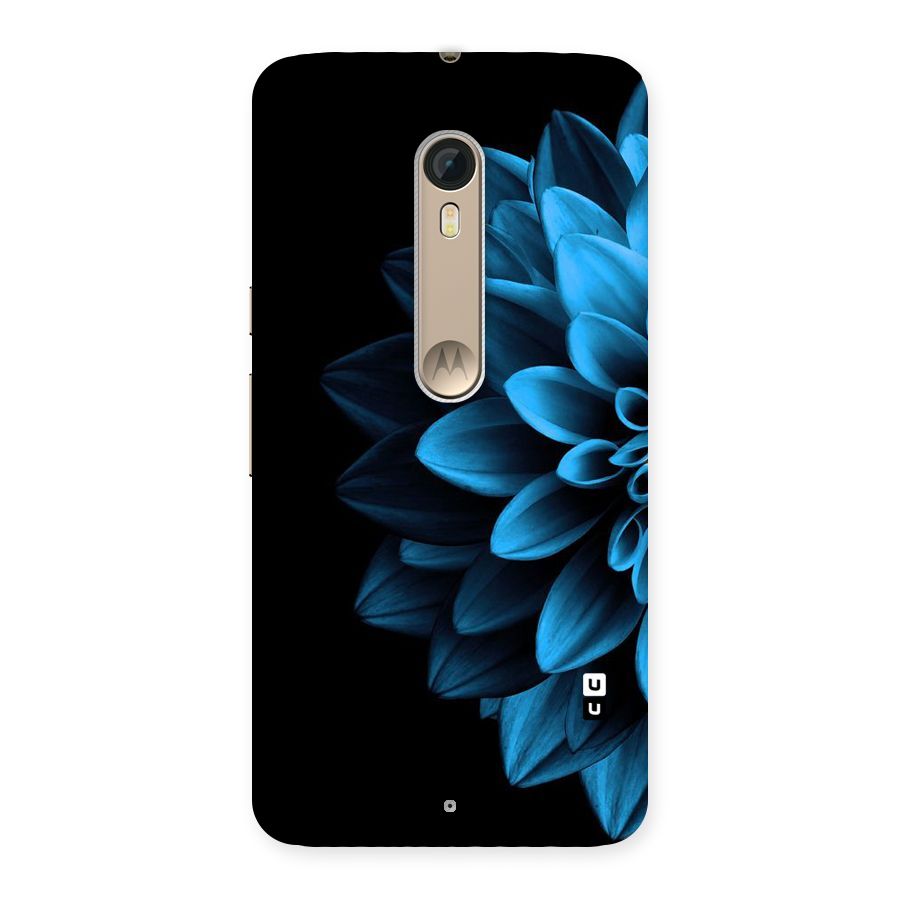 Half Blue Flower Back Case for Motorola Moto X Style
