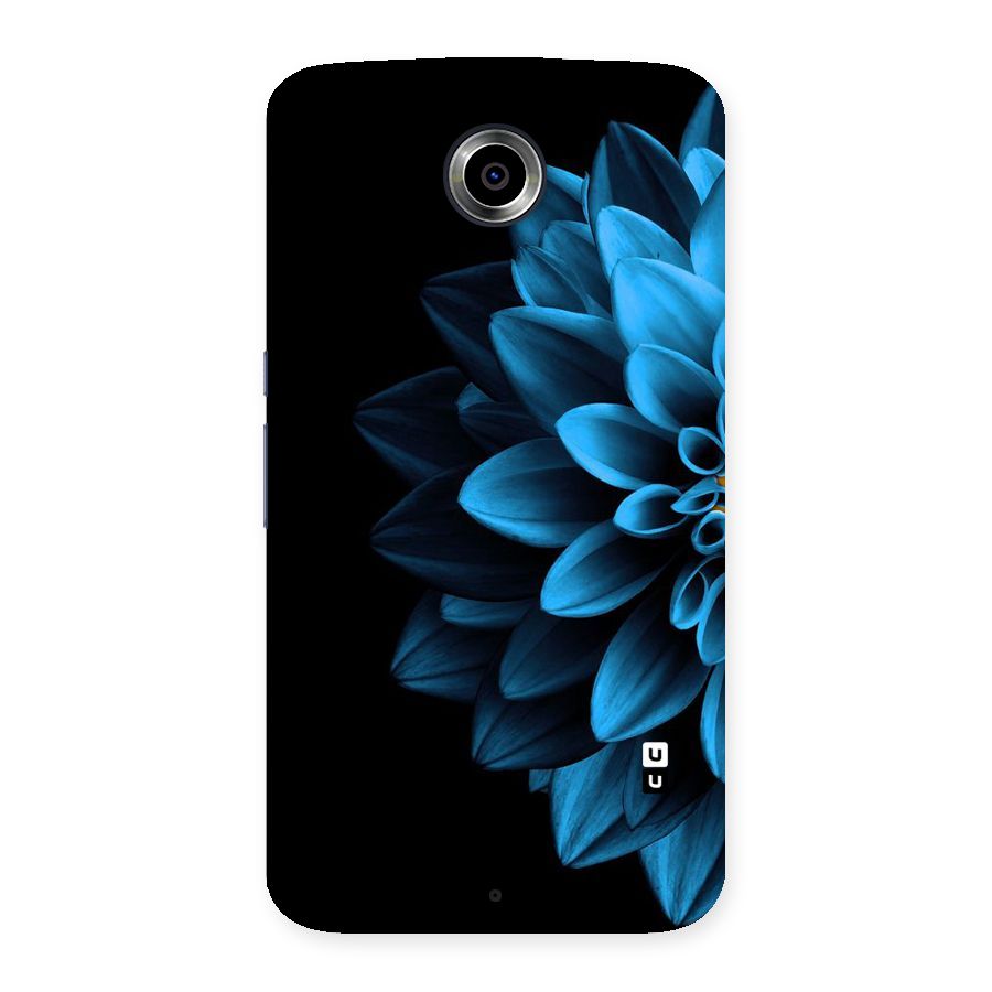 Half Blue Flower Back Case for Nexsus 6