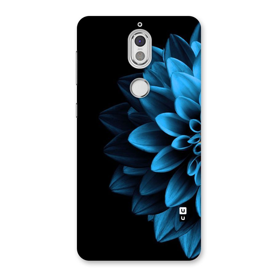 Half Blue Flower Back Case for Nokia 7