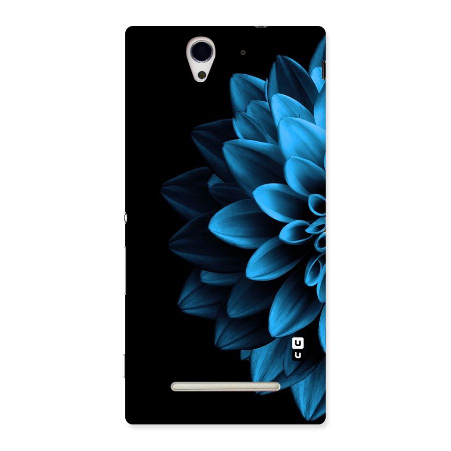 Half Blue Flower Back Case for Sony Xperia C3