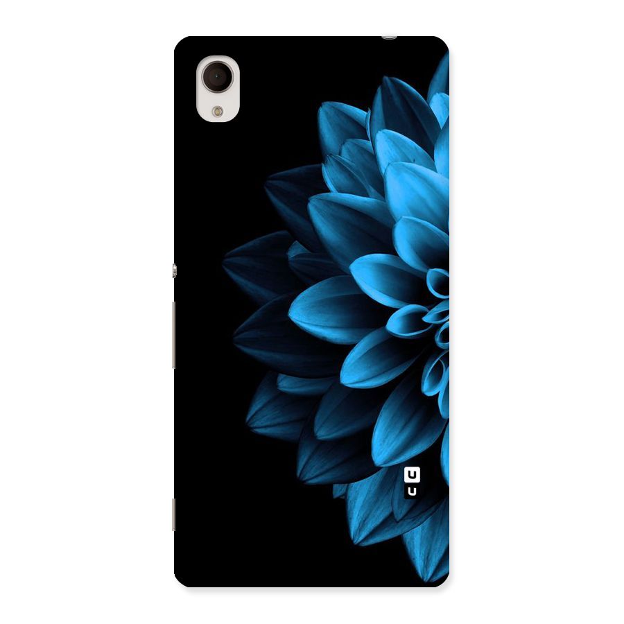 Half Blue Flower Back Case for Sony Xperia M4