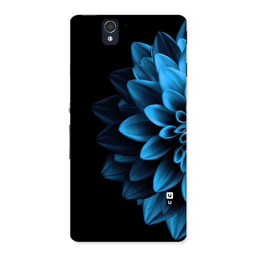 Half Blue Flower Back Case for Sony Xperia Z