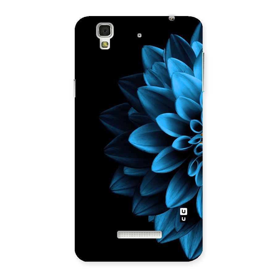 Half Blue Flower Back Case for Yu Yureka