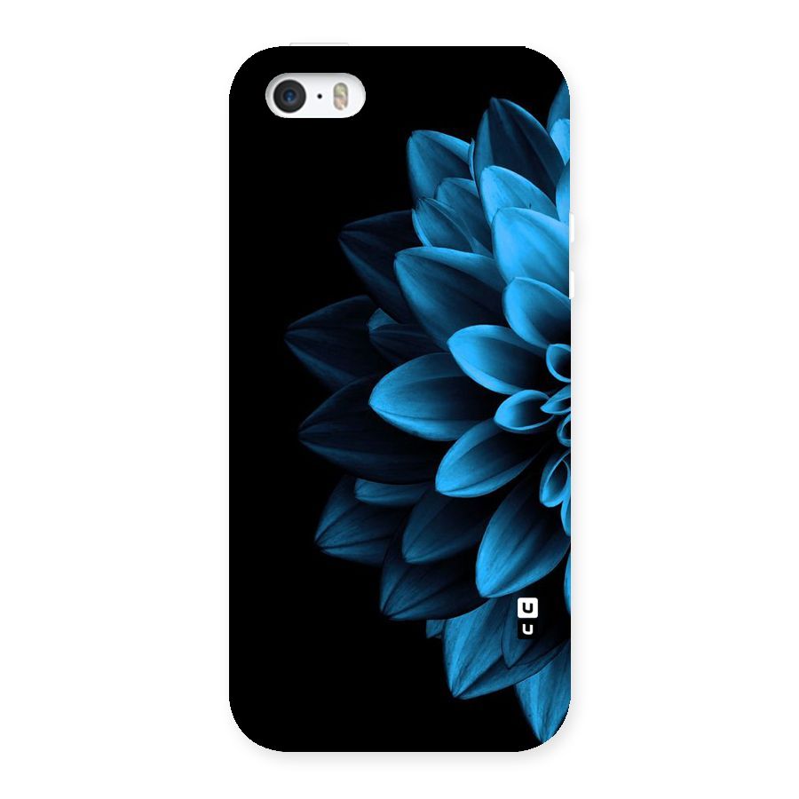 Half Blue Flower Back Case for iPhone SE