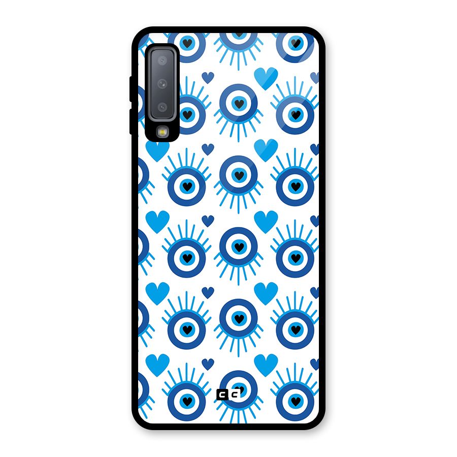 Hands Draw Eye Glass Back Case for Galaxy A7 (2018)