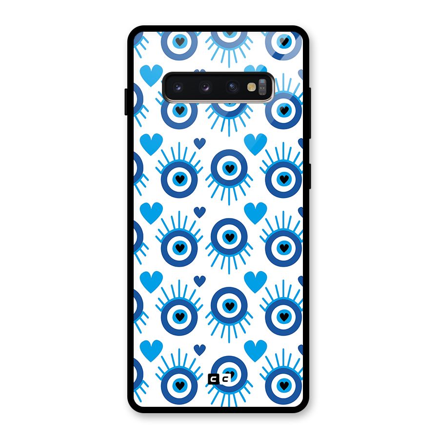 Hands Draw Eye Glass Back Case for Galaxy S10 Plus