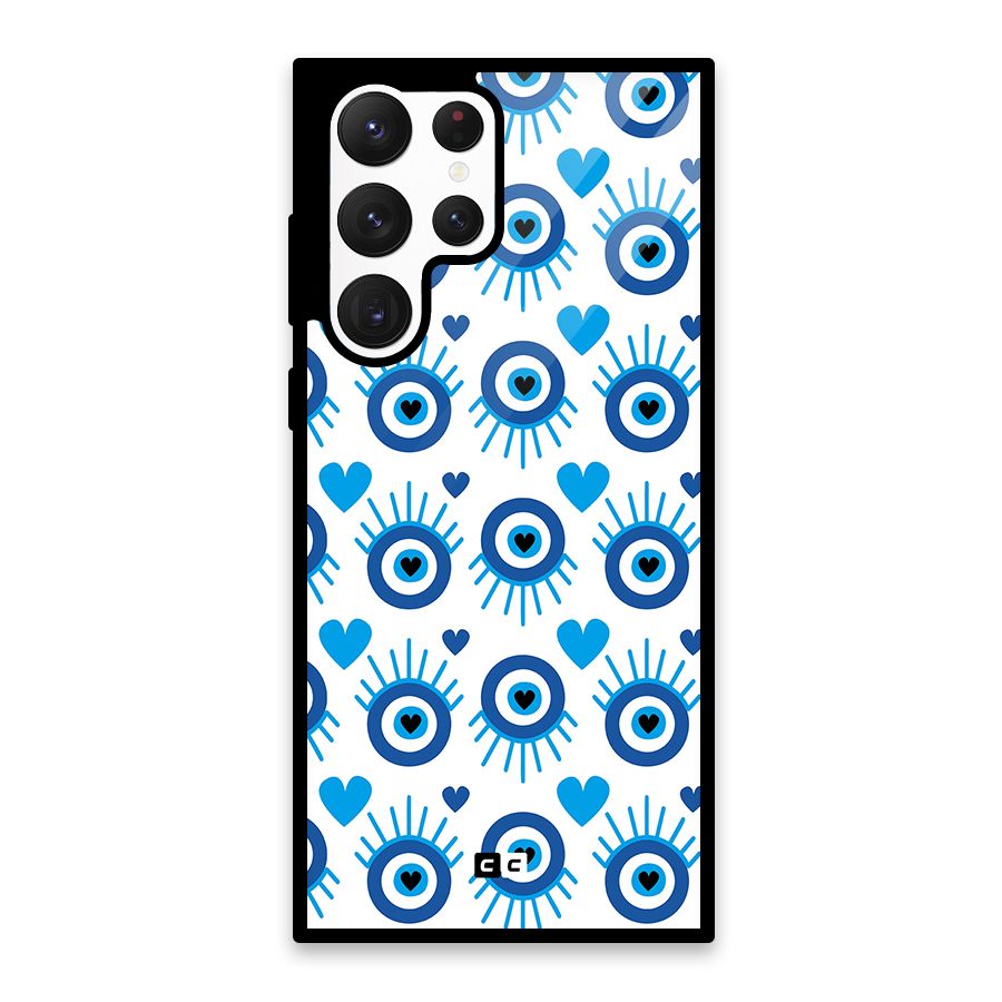 Hands Draw Eye Glass Back Case for Galaxy S22 Ultra 5G