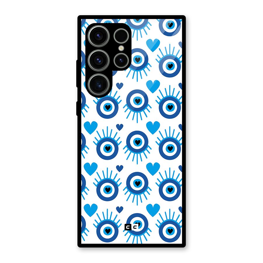 Hands Draw Eye Glass Back Case for Galaxy S23 Ultra