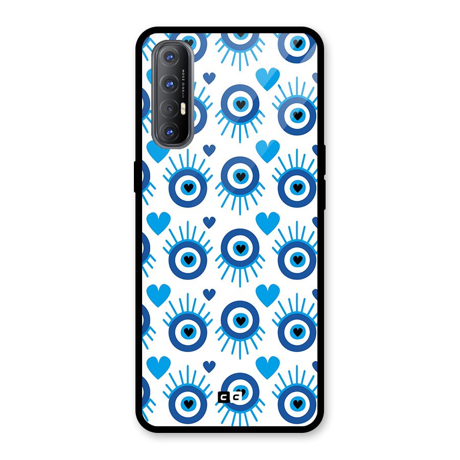 Hands Draw Eye Glass Back Case for Oppo Reno3 Pro