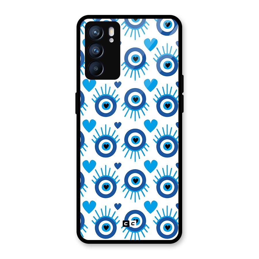 Hands Draw Eye Glass Back Case for Oppo Reno6 5G