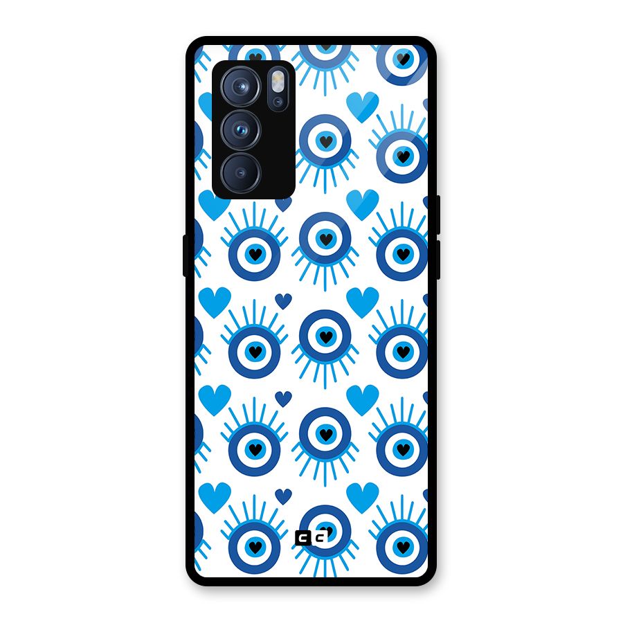 Hands Draw Eye Glass Back Case for Oppo Reno6 Pro 5G