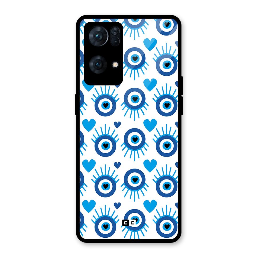 Hands Draw Eye Glass Back Case for Oppo Reno7 Pro 5G