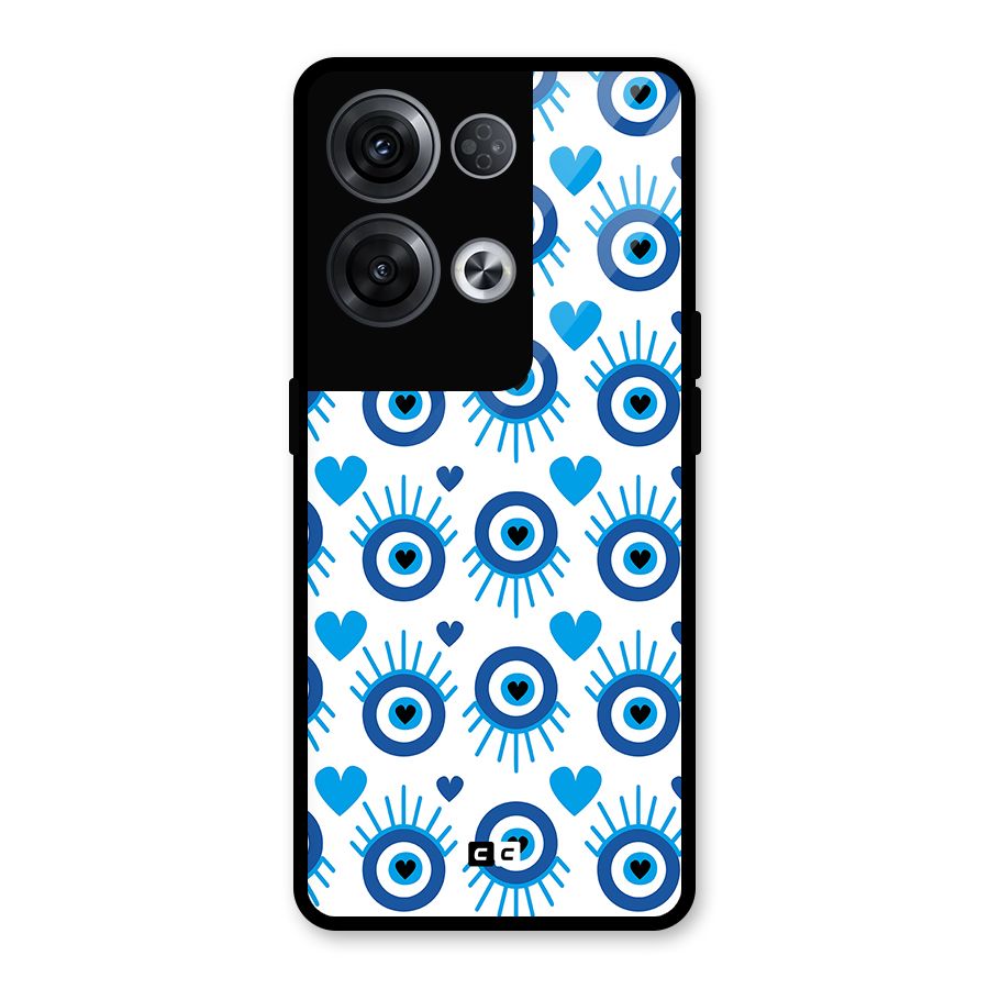 Hands Draw Eye Glass Back Case for Oppo Reno8 Pro 5G