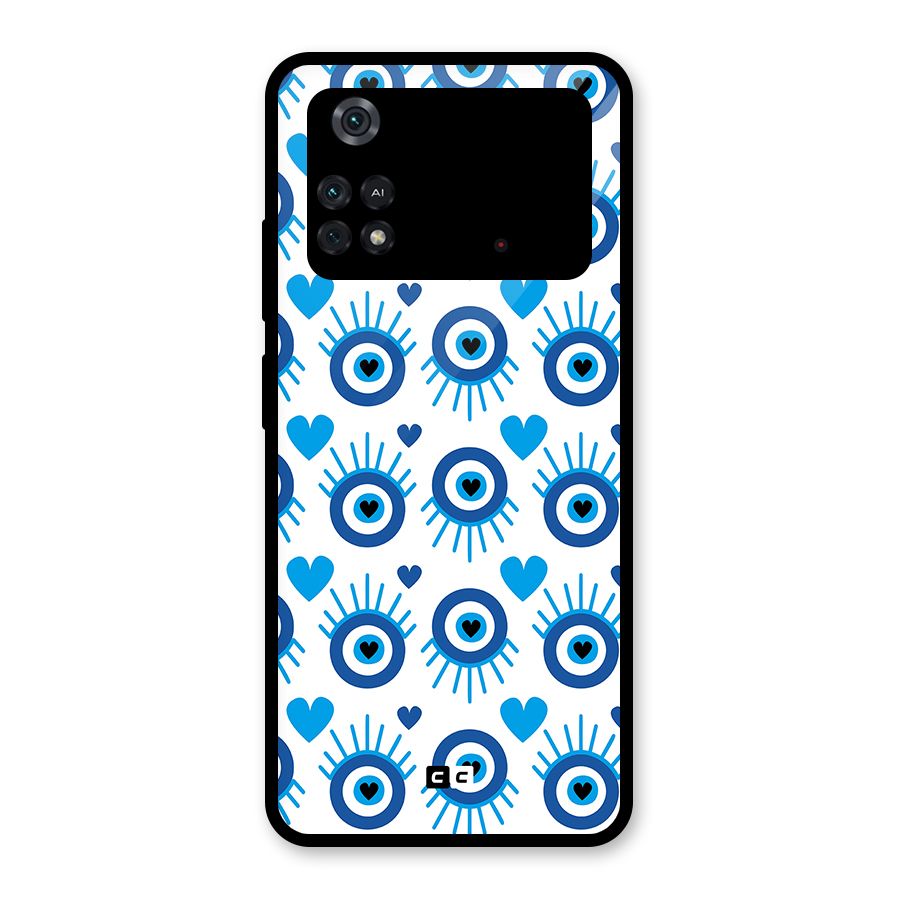 Hands Draw Eye Glass Back Case for Poco M4 Pro 4G