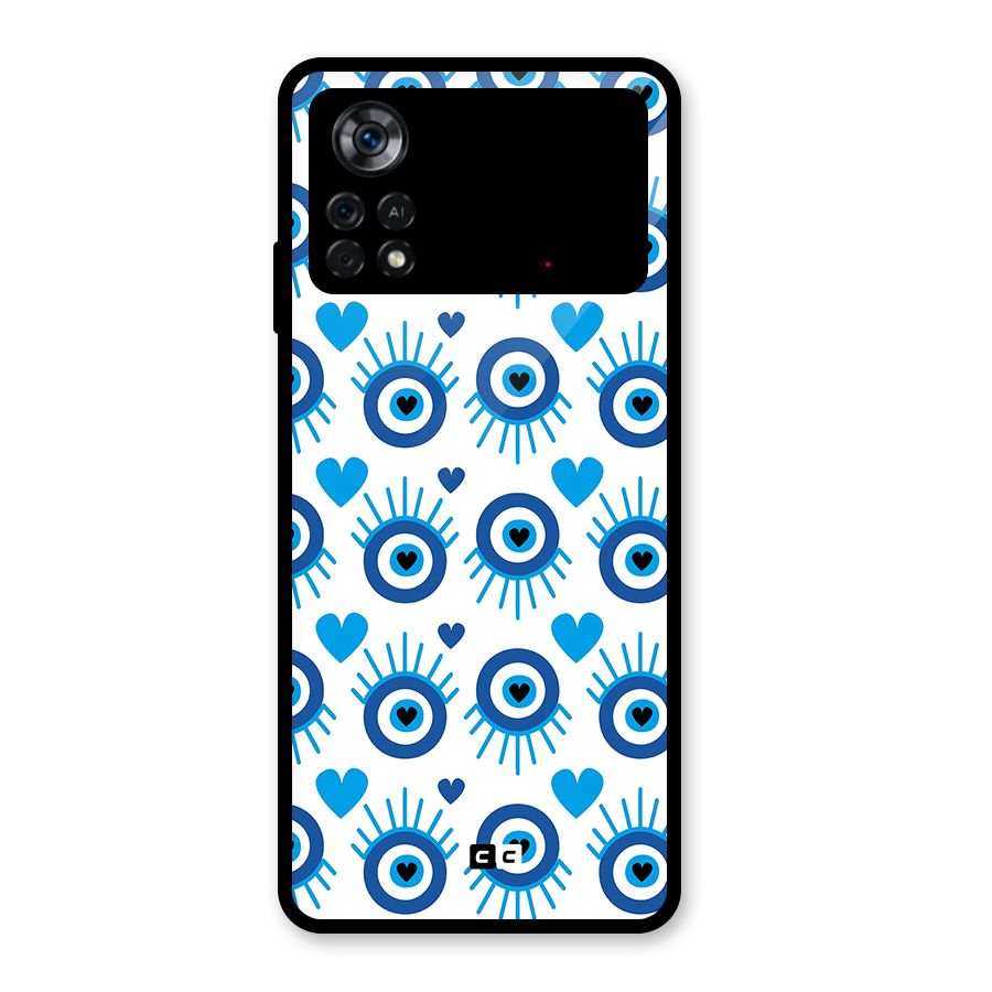 Hands Draw Eye Glass Back Case for Poco X4 Pro 5G