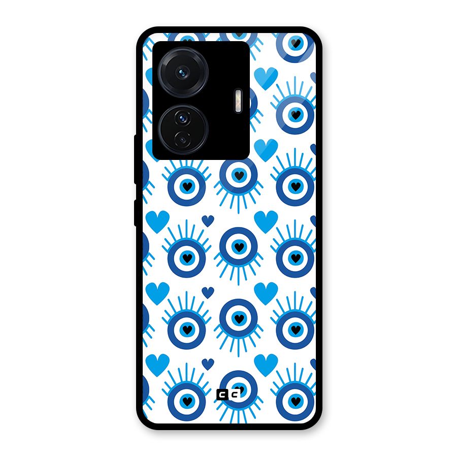 Hands Draw Eye Glass Back Case for Vivo T1 Pro