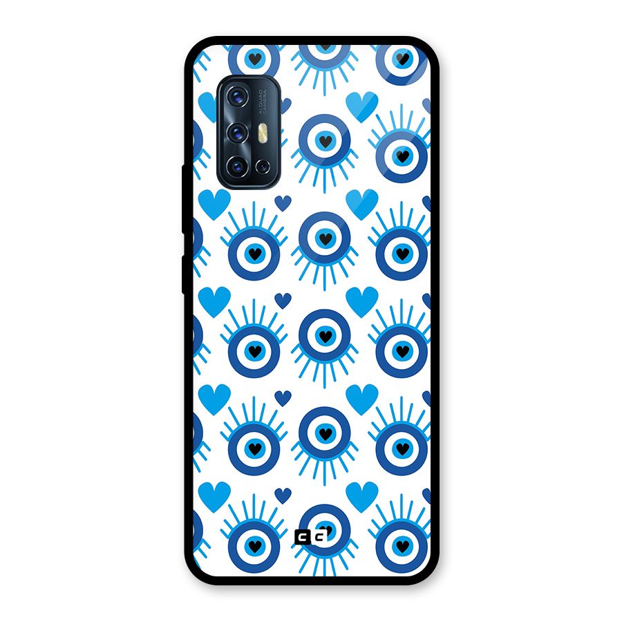 Hands Draw Eye Glass Back Case for Vivo V17