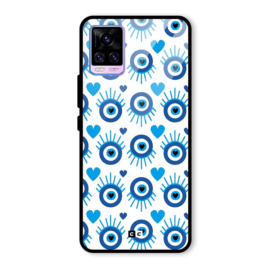 Hands Draw Eye Glass Back Case for Vivo V20 Pro