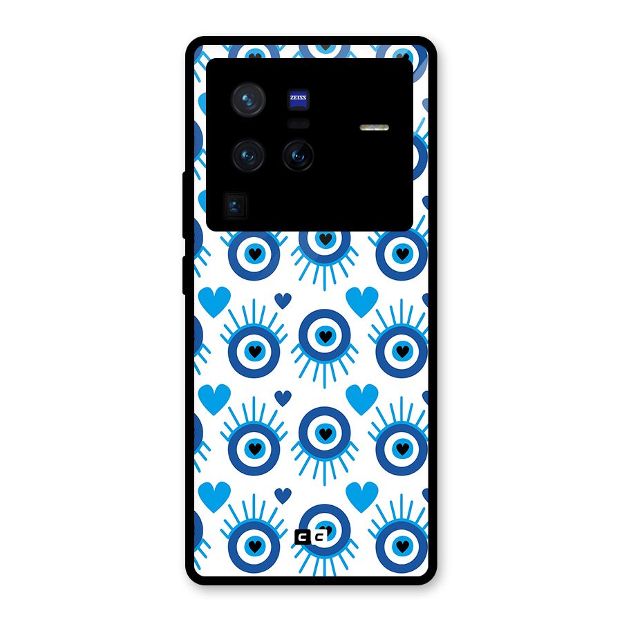 Hands Draw Eye Glass Back Case for Vivo X80 Pro