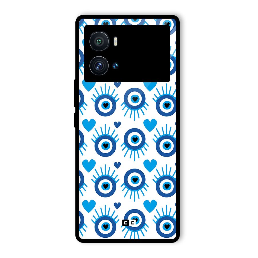 Hands Draw Eye Glass Back Case for Vivo iQOO 9 Pro