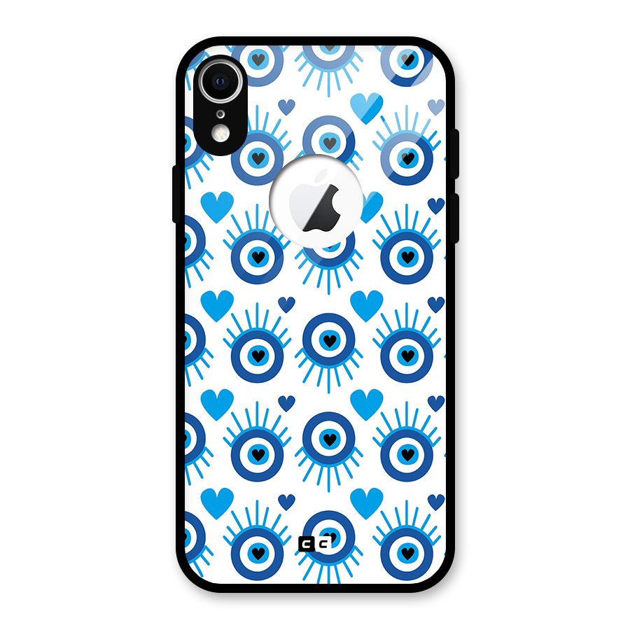 Hands Draw Eye Glass Back Case for iPhone XR Logo Cut