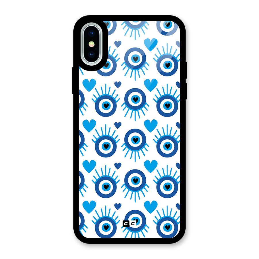 Hands Draw Eye Glass Back Case for iPhone XS