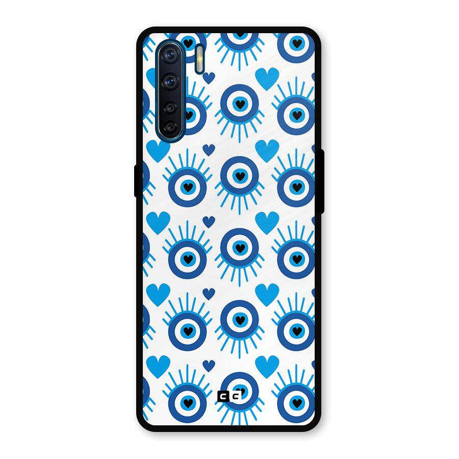 Hands Draw Eye Metal Back Case for Oppo F15