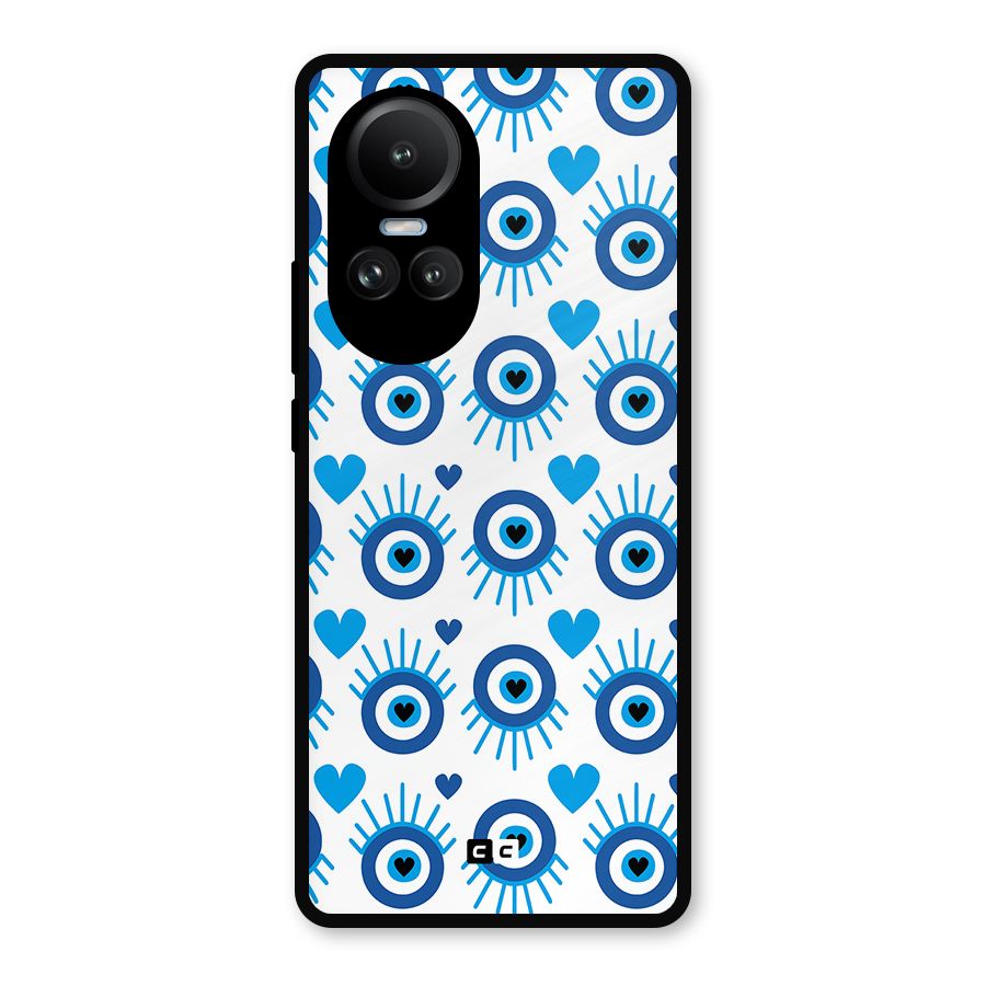 Hands Draw Eye Metal Back Case for Oppo Reno10 Pro