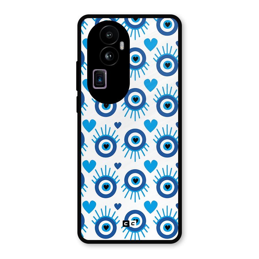 Hands Draw Eye Metal Back Case for Oppo Reno10 Pro Plus