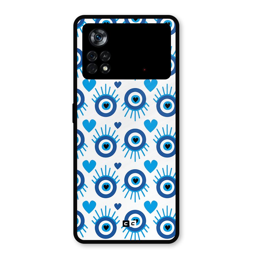 Hands Draw Eye Metal Back Case for Poco X4 Pro 5G