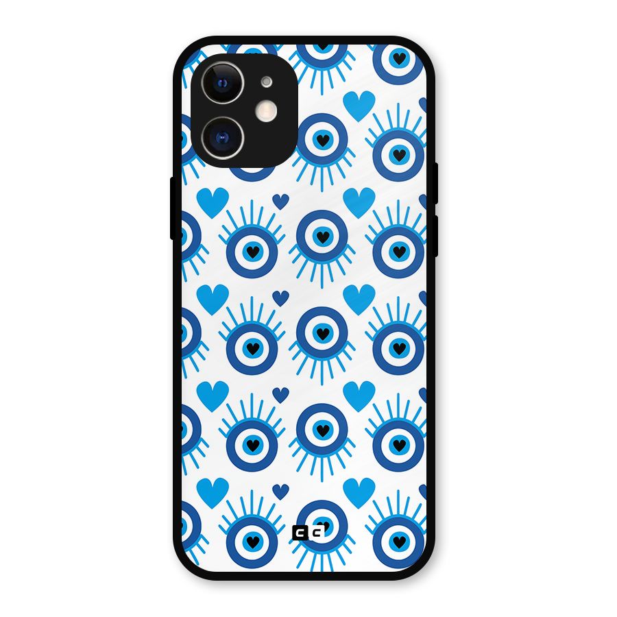 Hands Draw Eye Metal Back Case for iPhone 12