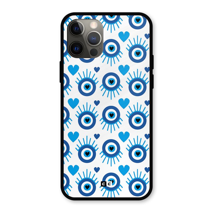 Hands Draw Eye Metal Back Case for iPhone 12 Pro