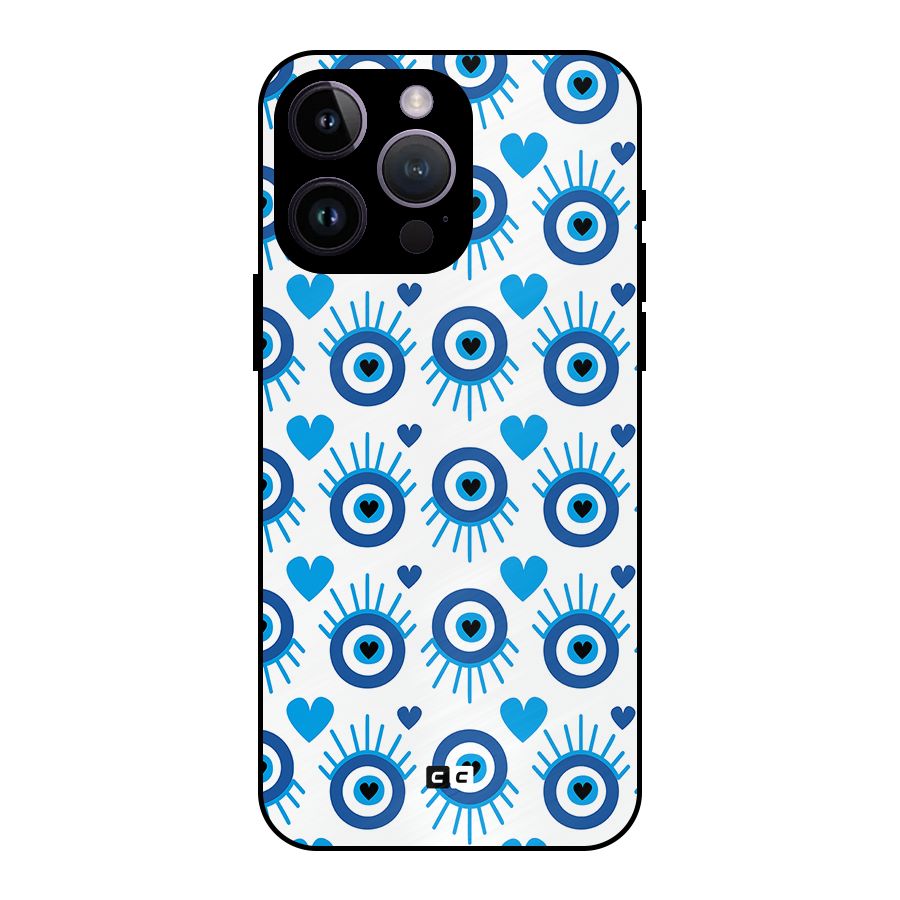 Hands Draw Eye Metal Back Case for iPhone 14 Pro Max
