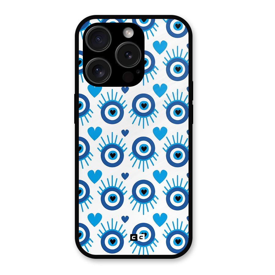 Hands Draw Eye Metal Back Case for iPhone 15 Pro