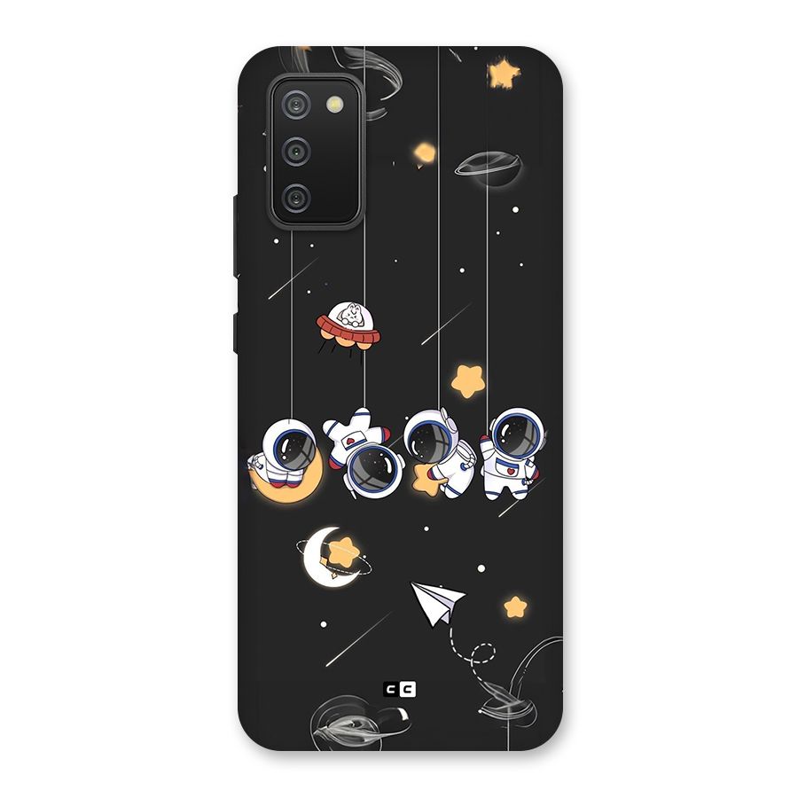 Hanging Astronauts Back Case for Galaxy F02s
