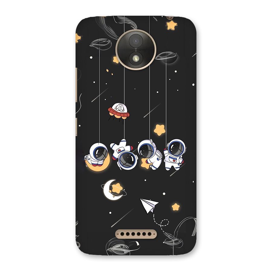 Hanging Astronauts Back Case for Moto C Plus