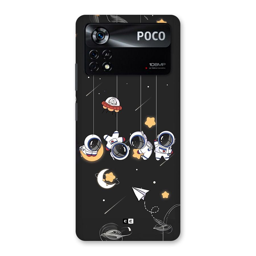 Hanging Astronauts Back Case for Poco X4 Pro 5G