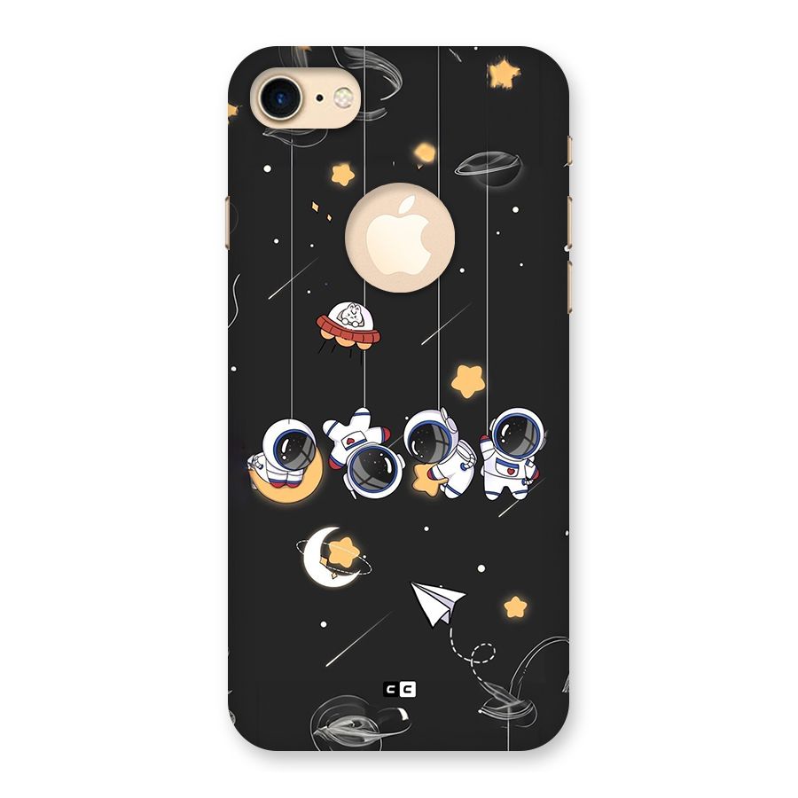 Hanging Astronauts Back Case for iPhone 7 Logo Cut