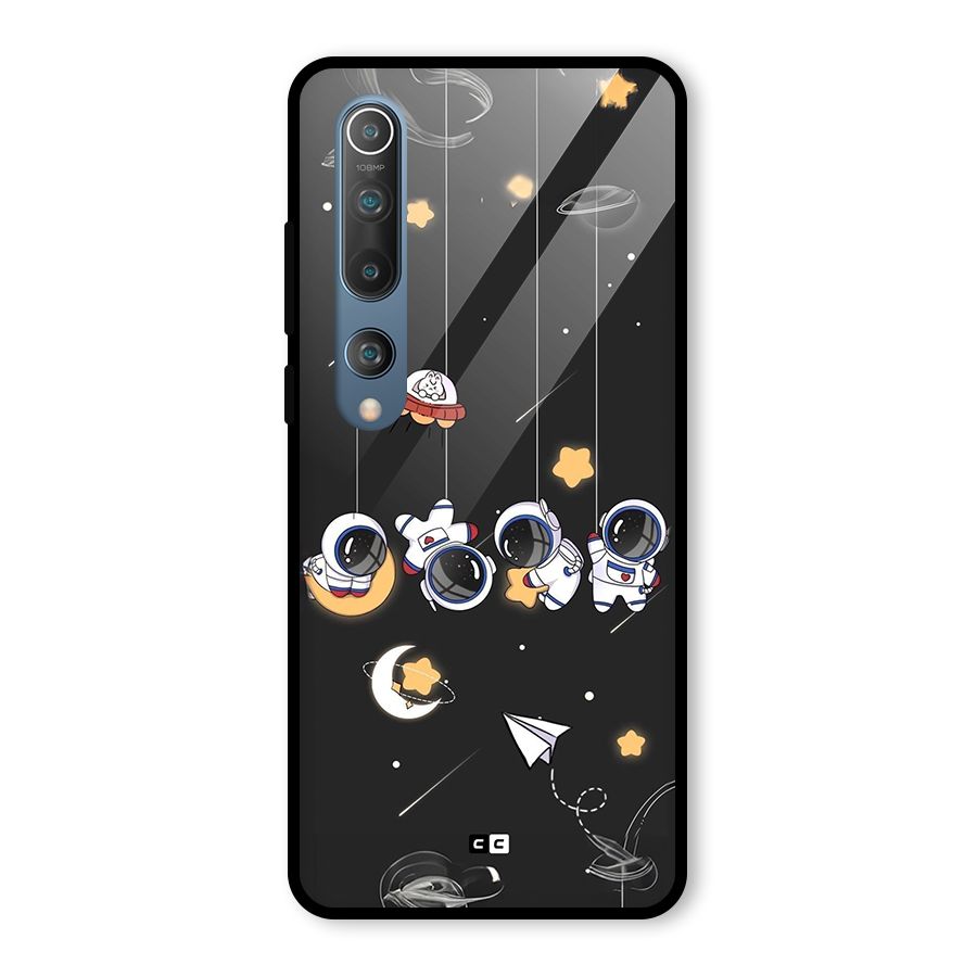 Hanging Astronauts Glass Back Case for Mi 10