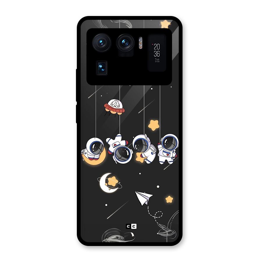 Hanging Astronauts Glass Back Case for Mi 11 Ultra