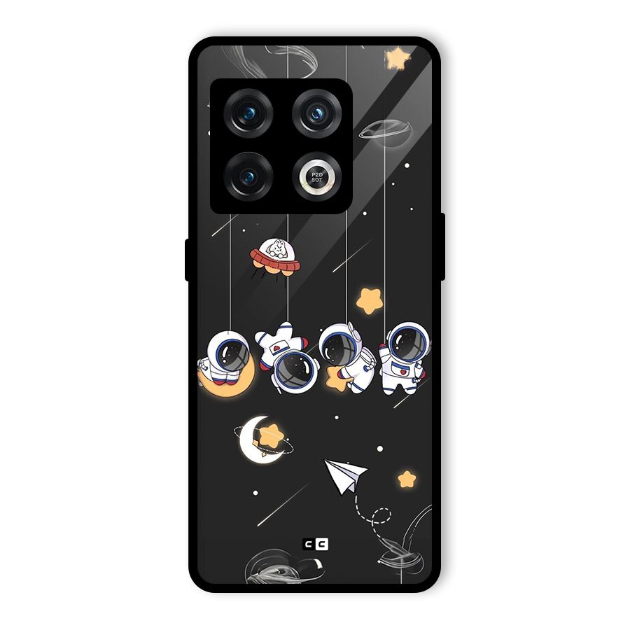 Hanging Astronauts Glass Back Case for OnePlus 10 Pro 5G