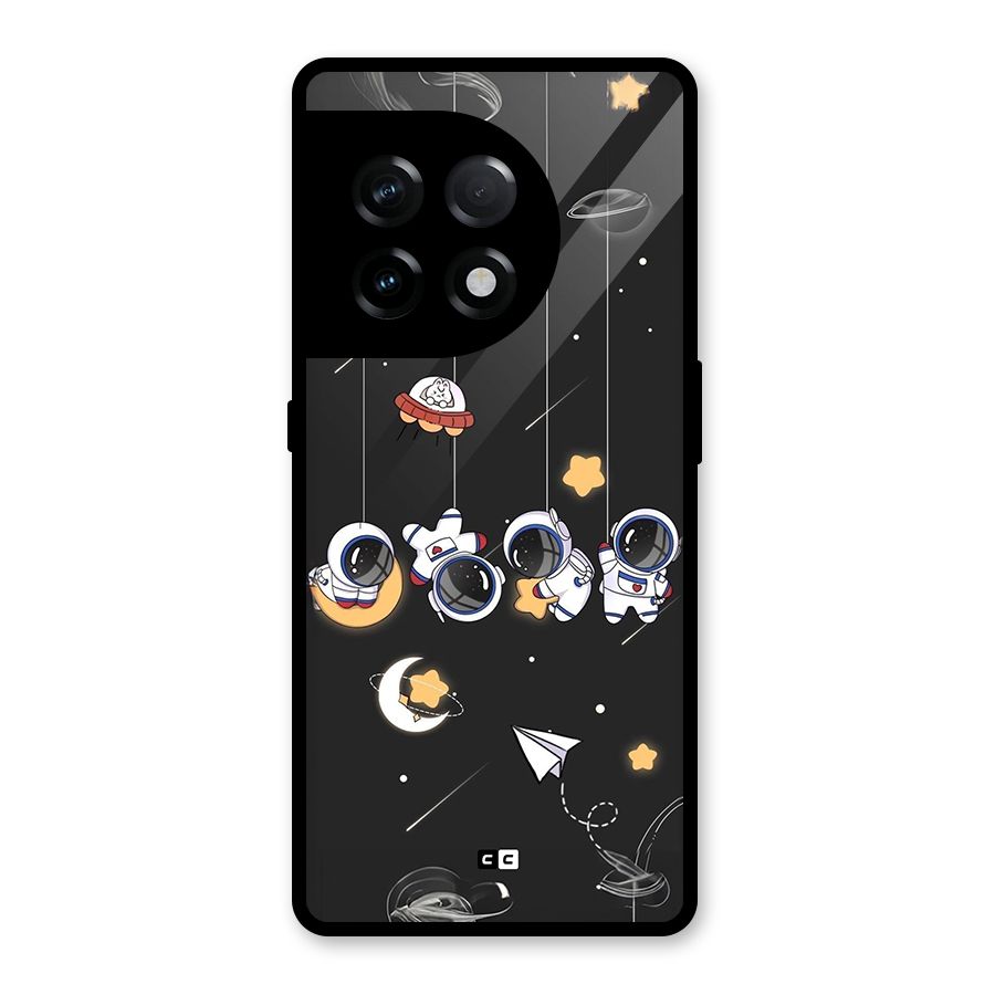 Hanging Astronauts Glass Back Case for OnePlus 11R