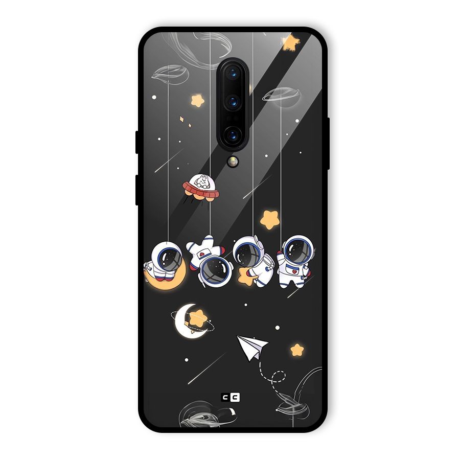 Hanging Astronauts Glass Back Case for OnePlus 7 Pro