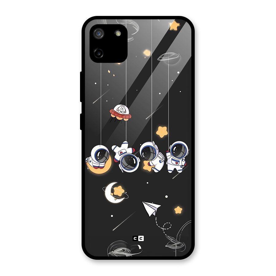 Hanging Astronauts Glass Back Case for Realme C11