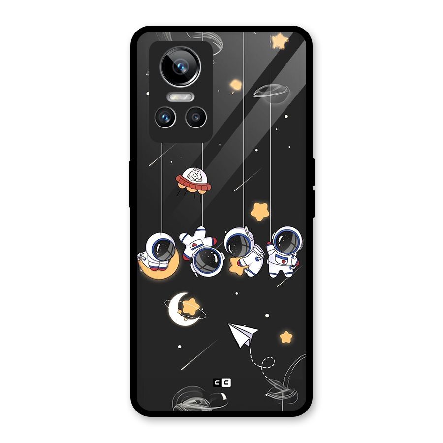 Hanging Astronauts Glass Back Case for Realme GT Neo 3