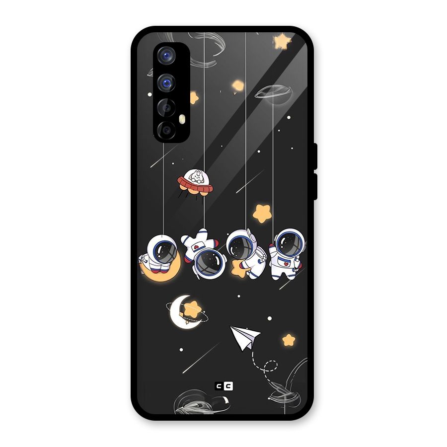 Hanging Astronauts Glass Back Case for Realme Narzo 20 Pro